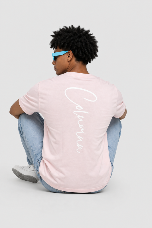 COLUMNN White Script Tee