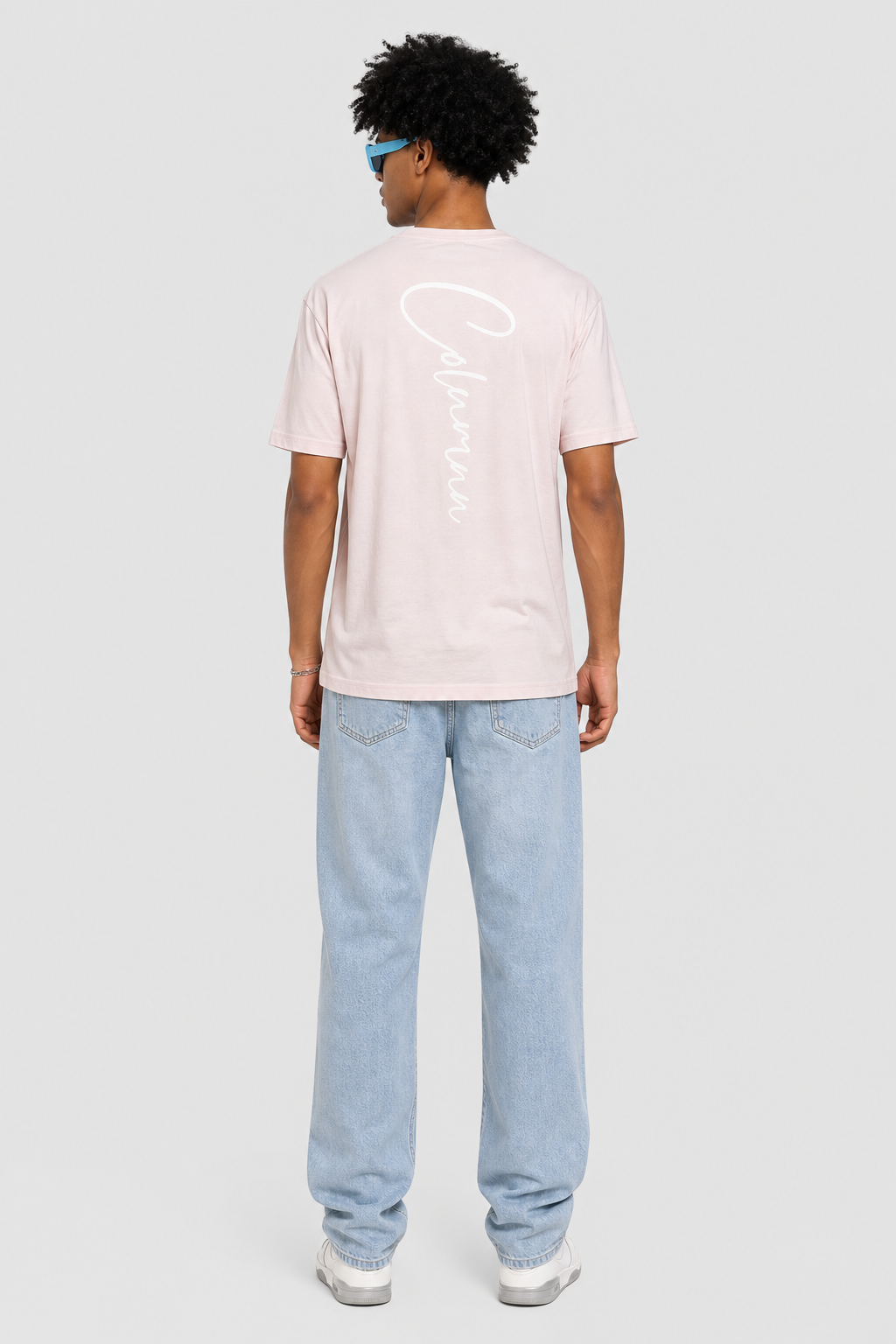 COLUMNN White Script Tee