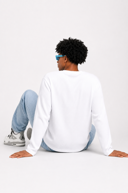 COLUMNN Eternal Cross White Waffle Tee